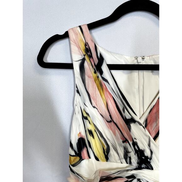 BADGLEY MISCHKA Siempre Maxi Dress 2016 Runway Floral Chiffon 0 $990 - Picture 5 of 16